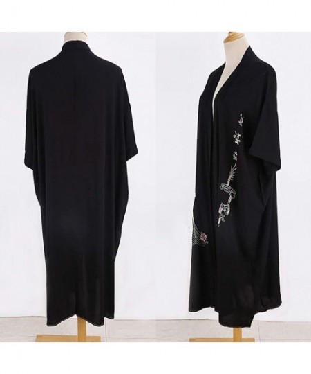 Cover-Ups Women's Sexy Bikini Swimsuit Bathing Suit Cover Ups Swimwear Beach Dress Long Kimono Jacket Cardigan Robe Black 9 -...