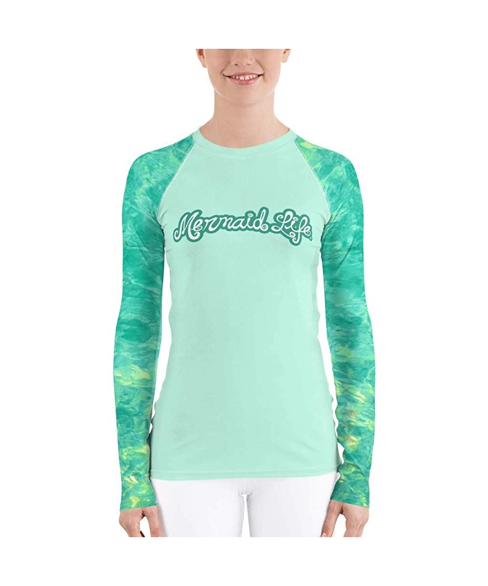 Rash Guards Swim Top Fishing Boating UPF Sun Shirt Rash Guard Lagoon XS-3X Plus Size - C818W2AL5ZG