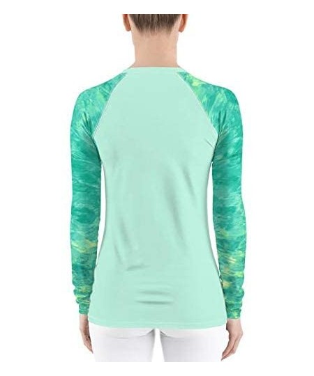 Rash Guards Swim Top Fishing Boating UPF Sun Shirt Rash Guard Lagoon XS-3X Plus Size - C818W2AL5ZG