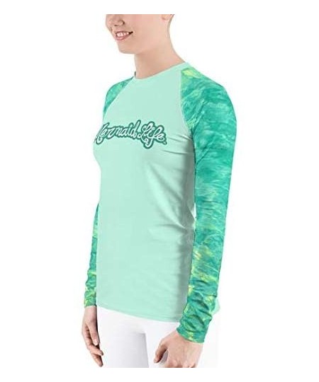 Rash Guards Swim Top Fishing Boating UPF Sun Shirt Rash Guard Lagoon XS-3X Plus Size - C818W2AL5ZG