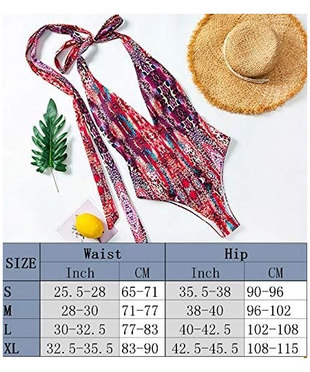 Sets Women's Padded One Piece Monokini Swimsuit Leopard Snakeskin Printed Bathing Suit with Cover Up Onepiece f rose Red - C7...