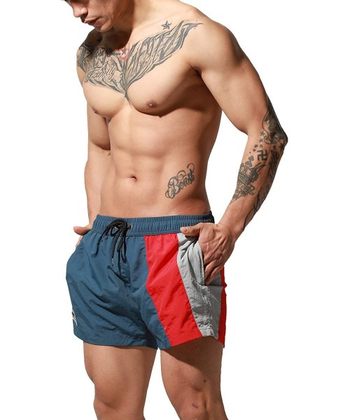 Board Shorts Mens Quick-Dry Sport Swim Beach Surf Board Shorts - S6017 Navy - C6198D82IMT