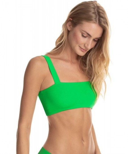 Tops Women's Lace Up Bralette - Green - C1193C3HDNO