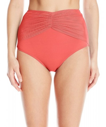 Tankinis Women's High Waist Bikini Bottom Swimsuit - St. Barth's Coral - CF127STT8FZ