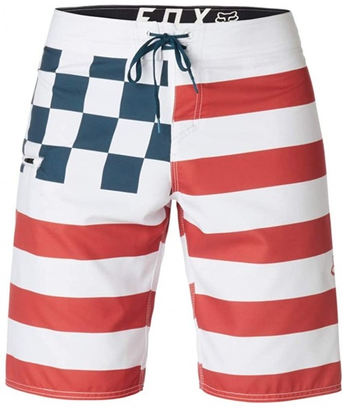 Board Shorts Mens Patriot Boardshort - Rio Red - C018QOONQZZ