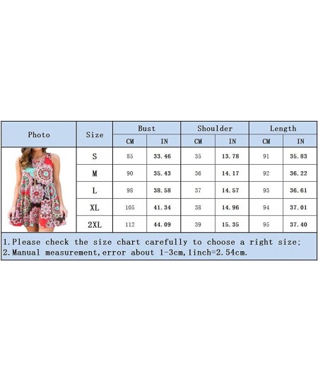 Cover-Ups Womens Cute Tie Dye Tank Dress Summer Sleeveless V Neck Sundresses for Women Casual with Pockets - Navy - CJ18EWAIMGX