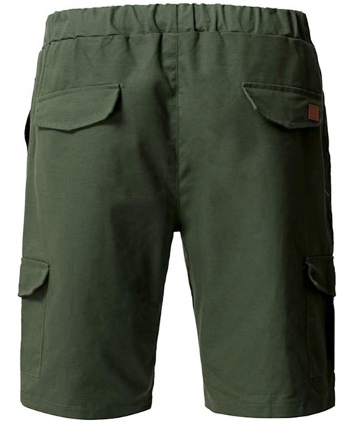 Trunks Beach Pants Fitness Slacks Solid Trunks Shorts - Army Green - CN199RZRYQA