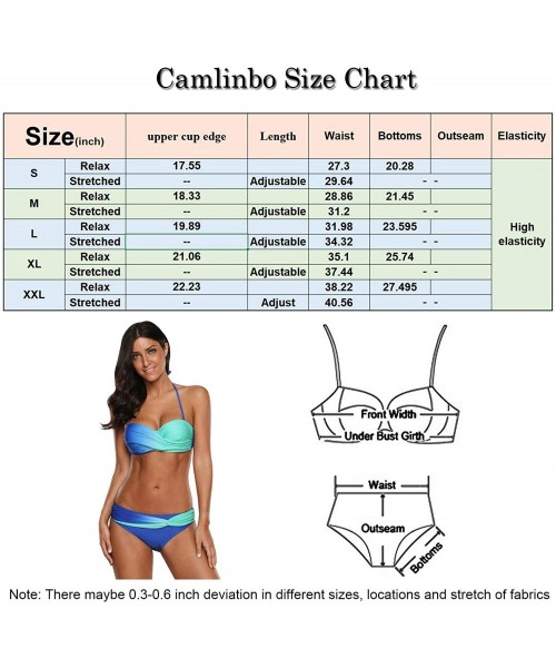 Sets Women Color Block Tankini Tummy Control Swimwear Plus Size Swimdress Swimsuit with Boyshorts Two Piece Bathing Suits - O...