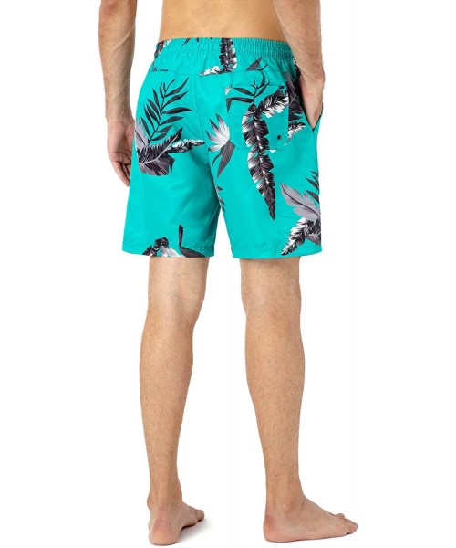 Board Shorts Men's Swim Trunks Shorts Quick Dry UPF 30+ UV Sun Protection Beach Board Shorts - Feather - CV18UGHDUMY