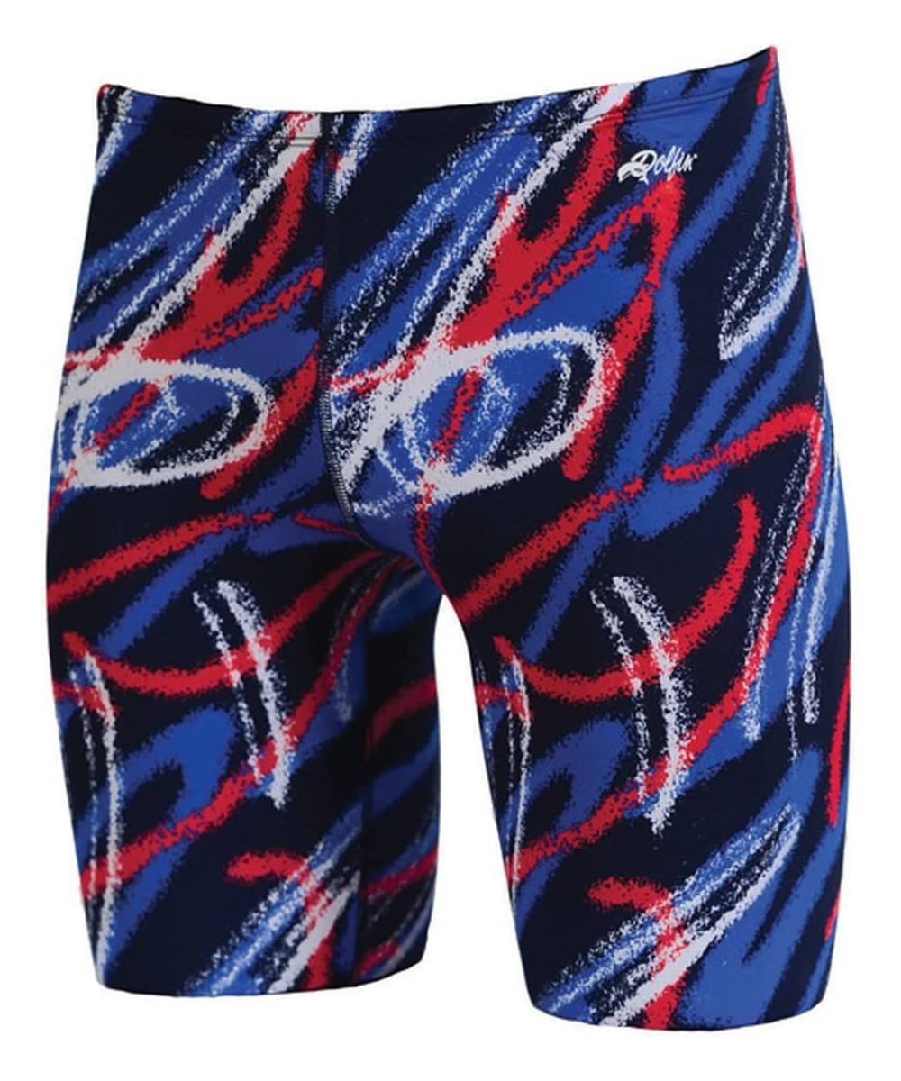 Racing Chloroban Ceres Print Jammer - Red/White/Blue - C411JVZYQMF