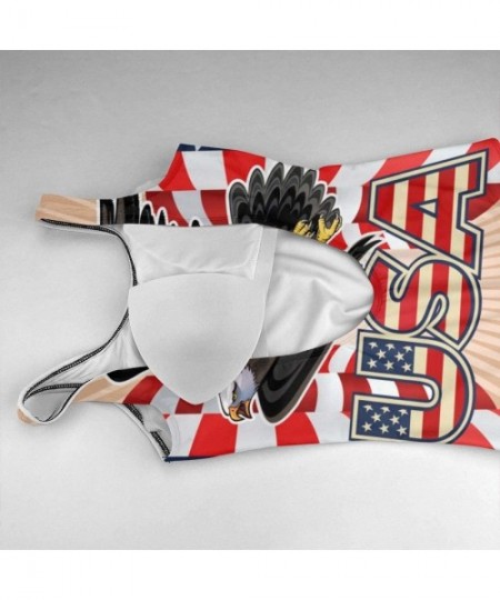 One-Pieces Women's Athletic One Piece Swimsuits Sexy Swimwear Eagles and American Flag Bathing Suits - White - C91983C8HYT