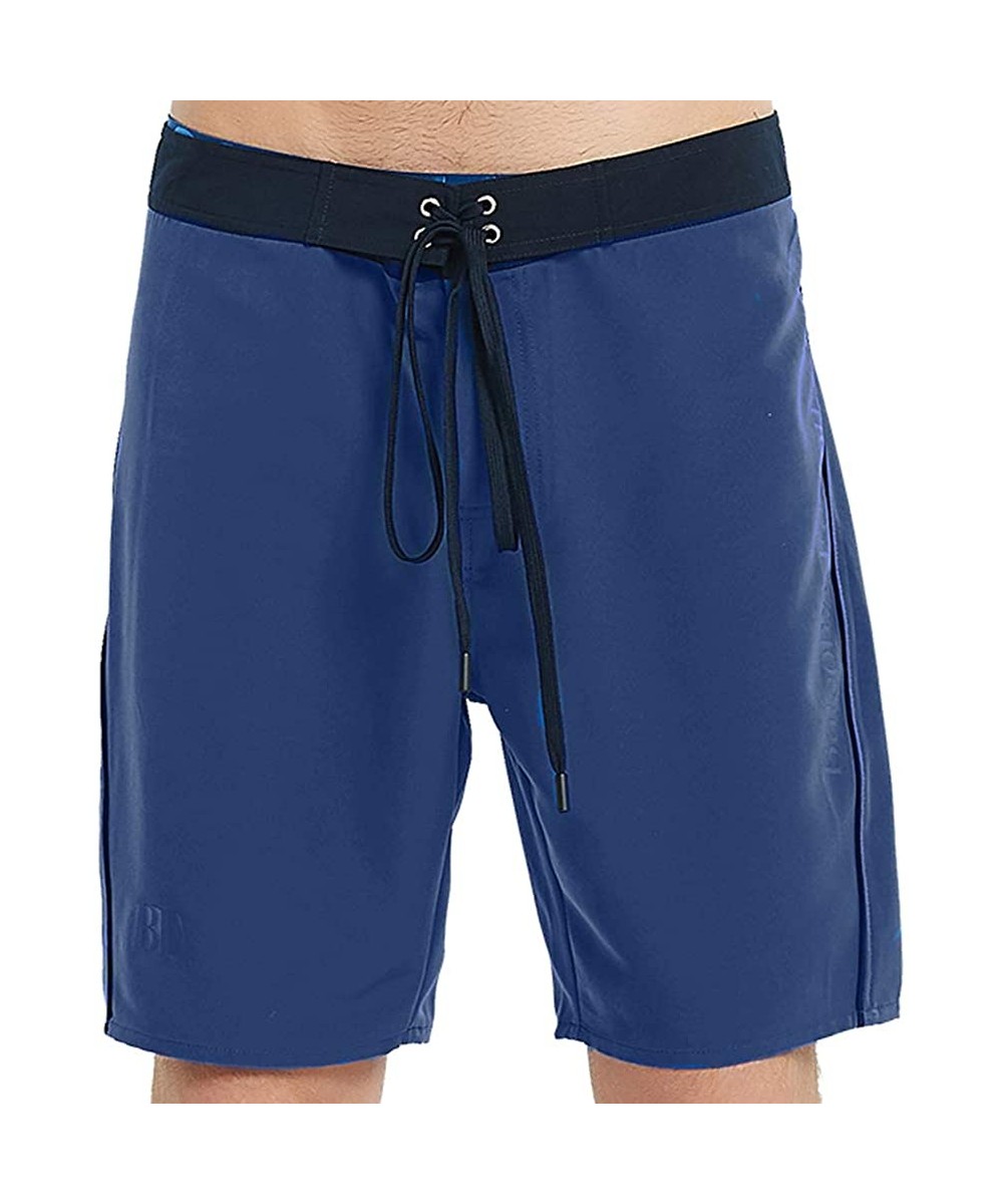 Board Shorts Men's Swim Trunks Quick Dry Beach Board Shorts 7 Inches Inseam Breathable Watershorts Swimwear - Blue04 - CR18O3...