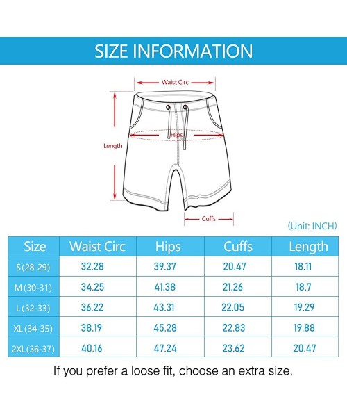 Board Shorts Men's Swim Trunks Quick Dry Beach Board Shorts 7 Inches Inseam Breathable Watershorts Swimwear - Blue04 - CR18O3...