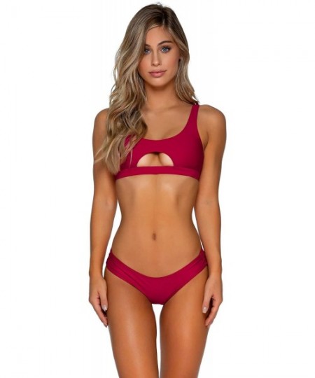 Tankinis Sassy Pant Bikini Bottom Swimsuit - Zinnia - CZ193QC4HAC