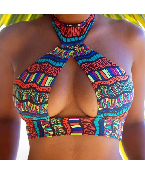 Sets Fashion Women Color Print Bikini Set Push-up Padded Bra Swimsuit Beach Swimwear - Multi Color - CI195408C7T