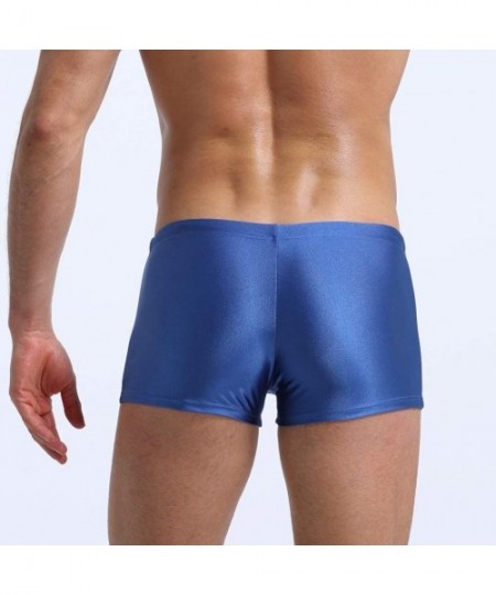 Board Shorts Men's Boxer Swim Shorts Casual Quick-Drying Beach Shorts Solid Color Drawstring Breathable Swimwear - Dark Blue ...