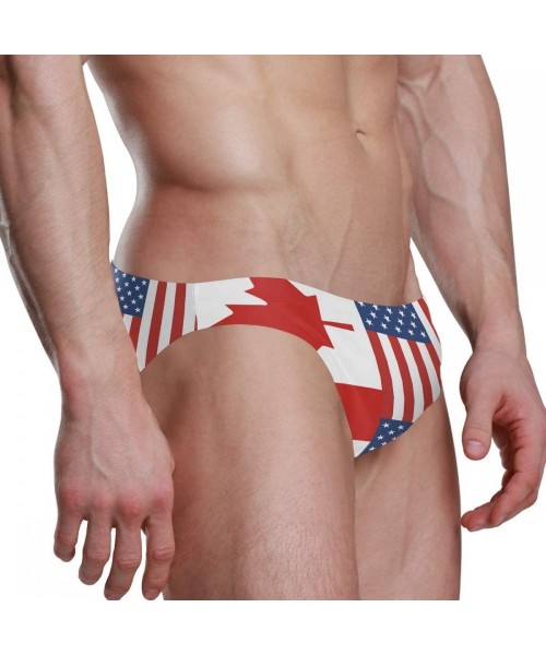 Briefs Barbados Flag Men's Swim Briefs Bikini Sexy Thong Swimsuit Board Surf Shorts Boxer Trunks Swimwear - Canada American U...