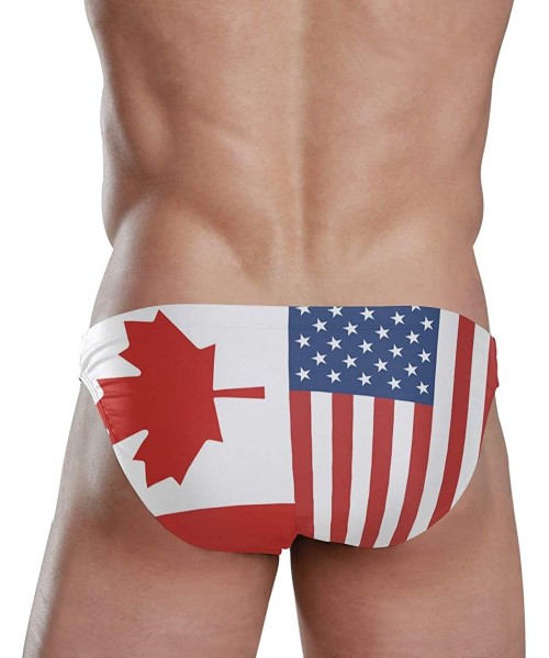 Briefs Barbados Flag Men's Swim Briefs Bikini Sexy Thong Swimsuit Board Surf Shorts Boxer Trunks Swimwear - Canada American U...