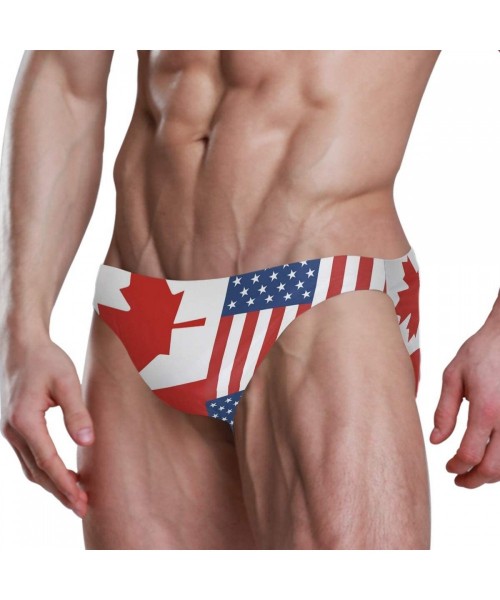 Briefs Barbados Flag Men's Swim Briefs Bikini Sexy Thong Swimsuit Board Surf Shorts Boxer Trunks Swimwear - Canada American U...