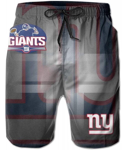 Board Shorts Men's Color Dive Swim Quick Dry Boardshorts with Lining - New York Giants - CQ19D3L9M8I