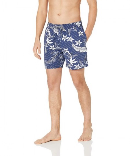 Trunks Men's Washed Waiola 6" Swim Trunks - Washed Waiola - Medieval Blue - CM18L4CEMWQ