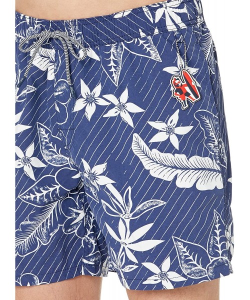 Trunks Men's Washed Waiola 6" Swim Trunks - Washed Waiola - Medieval Blue - CM18L4CEMWQ