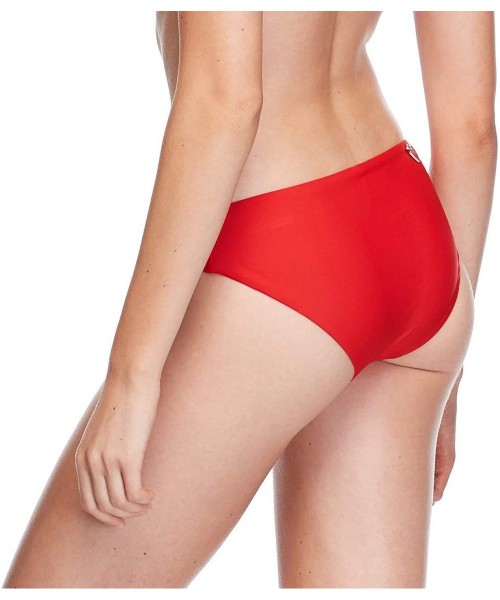 Tankinis Women's Smoothies Ruby Solid Bikini Bottom Swimsuit - Smoothie True Red - CW18Z069HG2