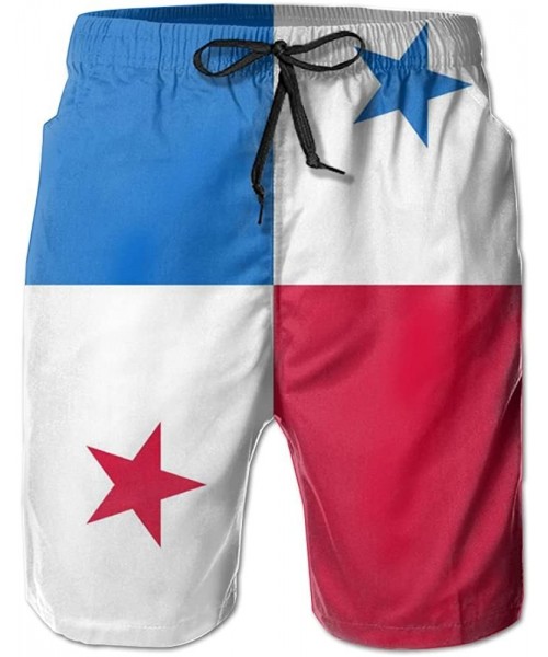 Board Shorts State Flag Men's Beach Shorts Custom Funny Swimwear for Men Boardshort Beach Pants Coverup - White_panama - CK18...