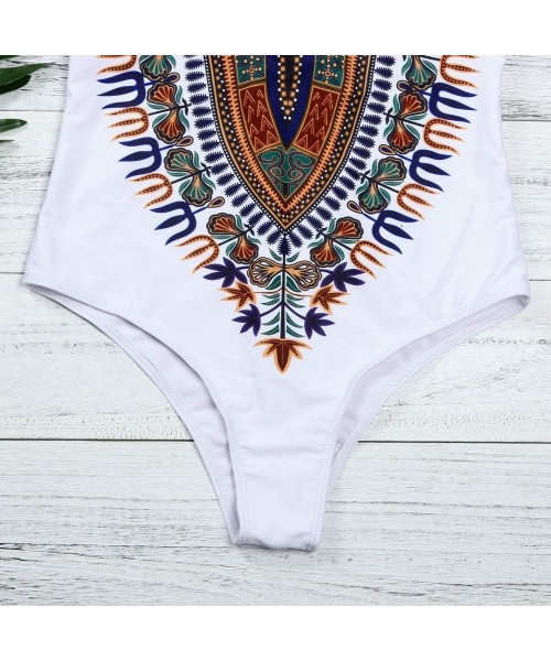 One-Pieces Bikini Swimsuit- Summer Vacation Womens Padded Swimsuit Push Up Bikini Swimwear One Piece - White - CQ18NQXU8YH