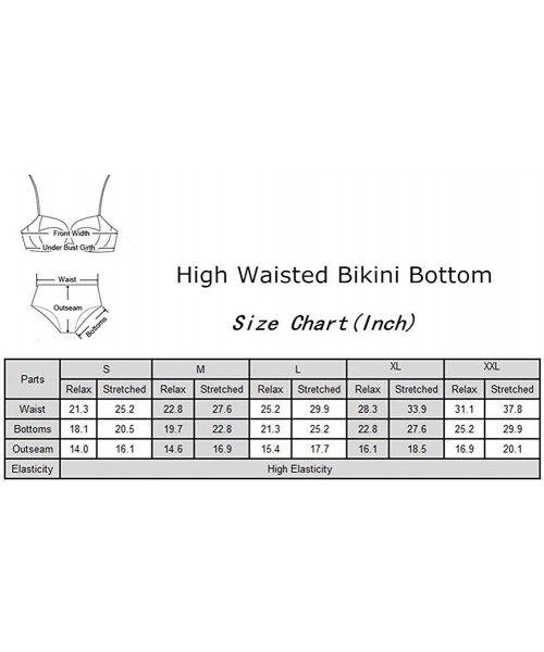 Tankinis Women's High Waisted 50s Retro Bikini Bottom Ruched Swim Shorts Tankinis Swimsuit Brief - White - CL18CA90DST