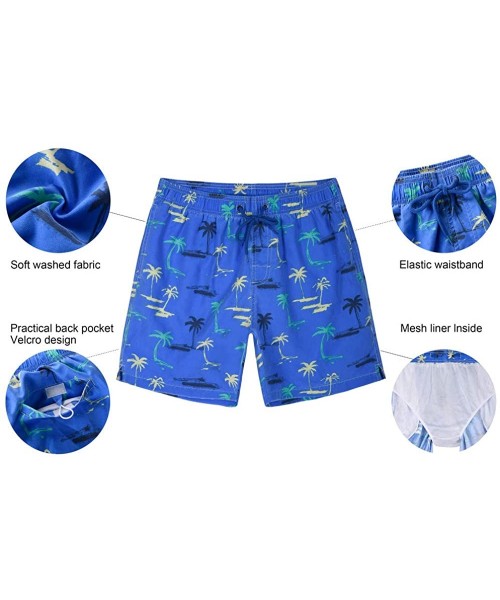 Trunks Men's Swim Trunks Retro Soft Washed Drawstring Workout Shorts Men - Blue-283 - CZ18YD78WQ0