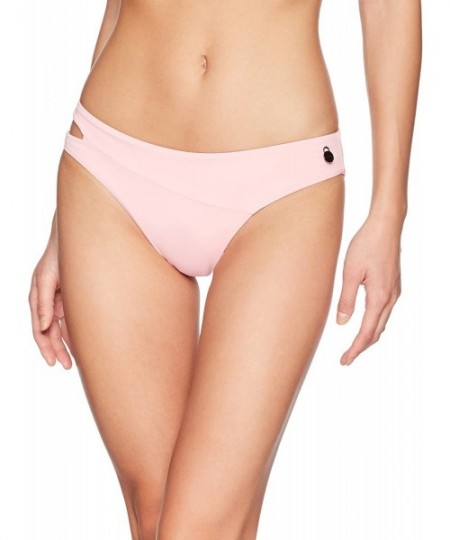 Tankinis Women's Junior's Simply Seamless Classic Full Bikini Bottom - Petal Pink - CV186NXQCI8