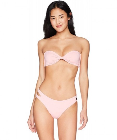 Tankinis Women's Junior's Simply Seamless Classic Full Bikini Bottom - Petal Pink - CV186NXQCI8