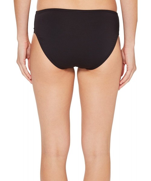 Tankinis Pearl High-Waist Side-Shirred Bikini Bottom Black SM (US 6-8) - CY12M4OBP9L