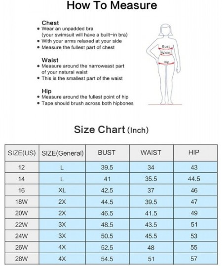 One-Pieces Women's Plus Size Swimsuits Shaping Body One Piece Swim Dresses Print Swimwear - Diamond - CK18SM764UR