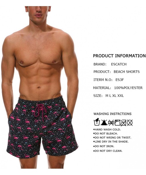 Trunks Men's Quick Dry Swim Trunks Mesh Liner Bathing Suit Beach Short with Pockets - Animals - CC18QGU7KQ6