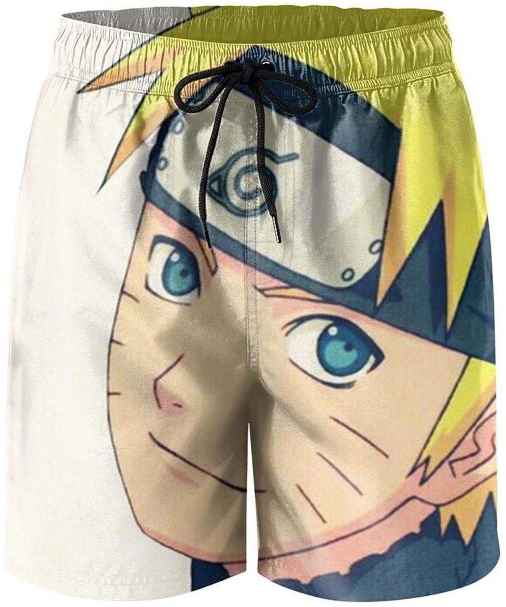 Board Shorts Men Swim Trunks Naruto-Illustration-Akatsuki-Collection- Shorts Pocket Running Quick Dry - White-30 - CE1976QEX7K