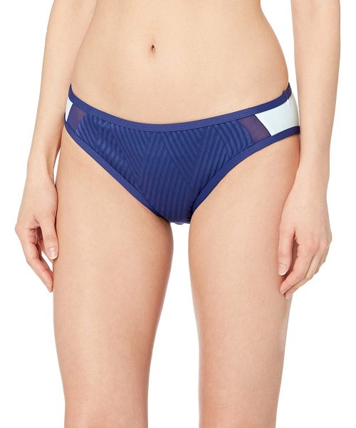 Bottoms Women's Wave Catcher Retro Swimsuit Bikini Bottom - Bloc Party Navy - CX18NREUONW