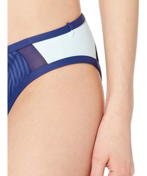 Bottoms Women's Wave Catcher Retro Swimsuit Bikini Bottom - Bloc Party Navy - CX18NREUONW