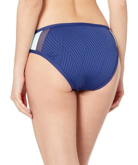 Bottoms Women's Wave Catcher Retro Swimsuit Bikini Bottom - Bloc Party Navy - CX18NREUONW