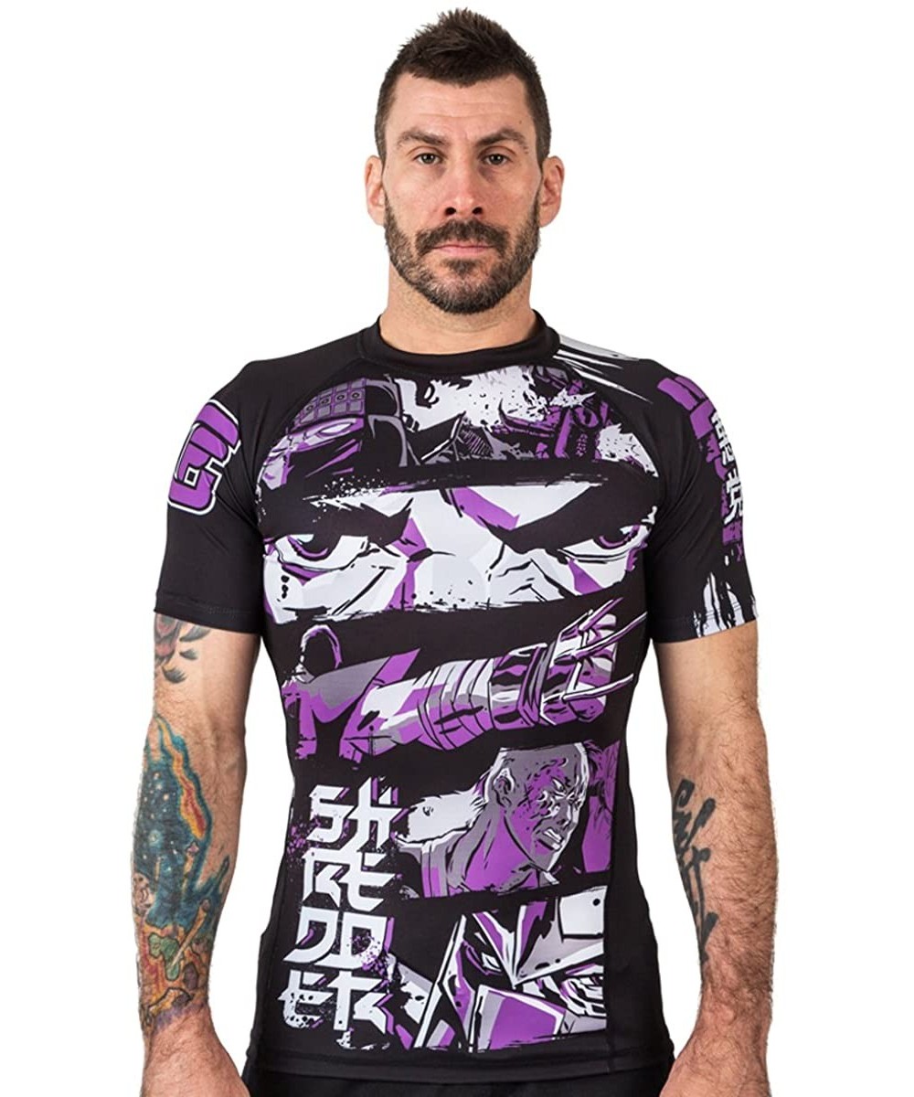 Rash Guards Fuision Fight Gear Teenage Mutant Ninja Turtles Shredder Compression Shirt BJJ Rash Guard- Adult - CG17YK0I3D0