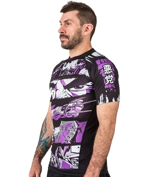 Rash Guards Fuision Fight Gear Teenage Mutant Ninja Turtles Shredder Compression Shirt BJJ Rash Guard- Adult - CG17YK0I3D0