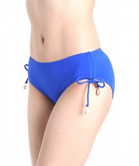 Sets Bikini Bottoms with Side Ties- Adjustable Swimwear for Women- Bathing Suits Swimsuits Bottom - Blue - C4194TSREOE