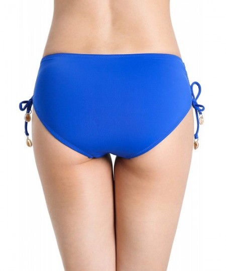 Sets Bikini Bottoms with Side Ties- Adjustable Swimwear for Women- Bathing Suits Swimsuits Bottom - Blue - C4194TSREOE