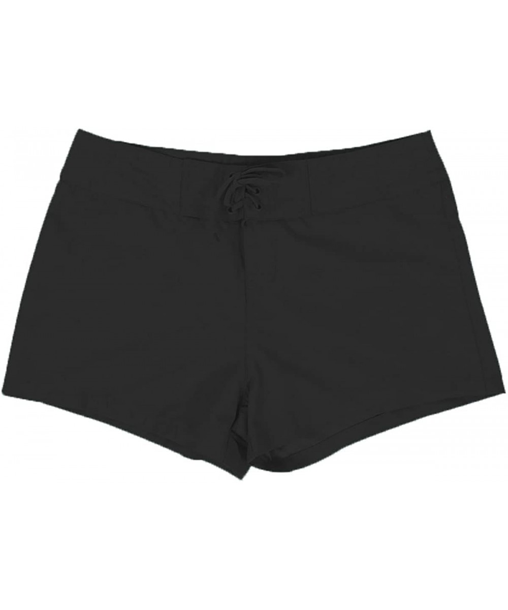 Board Shorts Women's Tie-Front Island Board Short - Black - CE120GA5ZG3