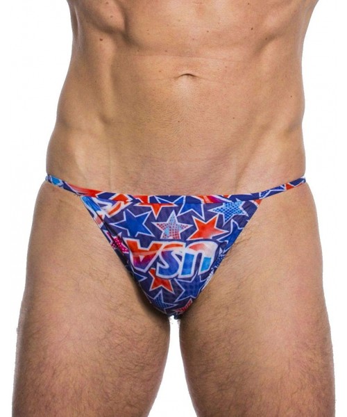 Briefs USA Tan Through Swim Tanga - Limited Edition Print - C0197QQ93UO