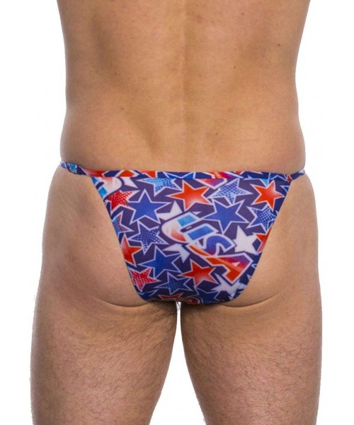 Briefs USA Tan Through Swim Tanga - Limited Edition Print - C0197QQ93UO