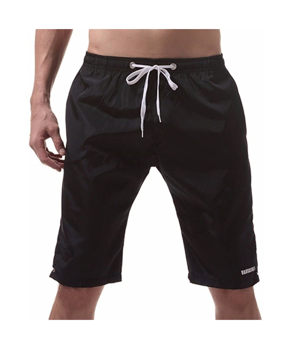 Trunks Swimming Trunks Shorts for Men- Mens Beach Shorts Quick Dry Shorts Watershort Casual Athletic Shorts with Pockets - Bl...