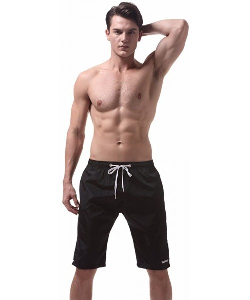 Trunks Swimming Trunks Shorts for Men- Mens Beach Shorts Quick Dry Shorts Watershort Casual Athletic Shorts with Pockets - Bl...