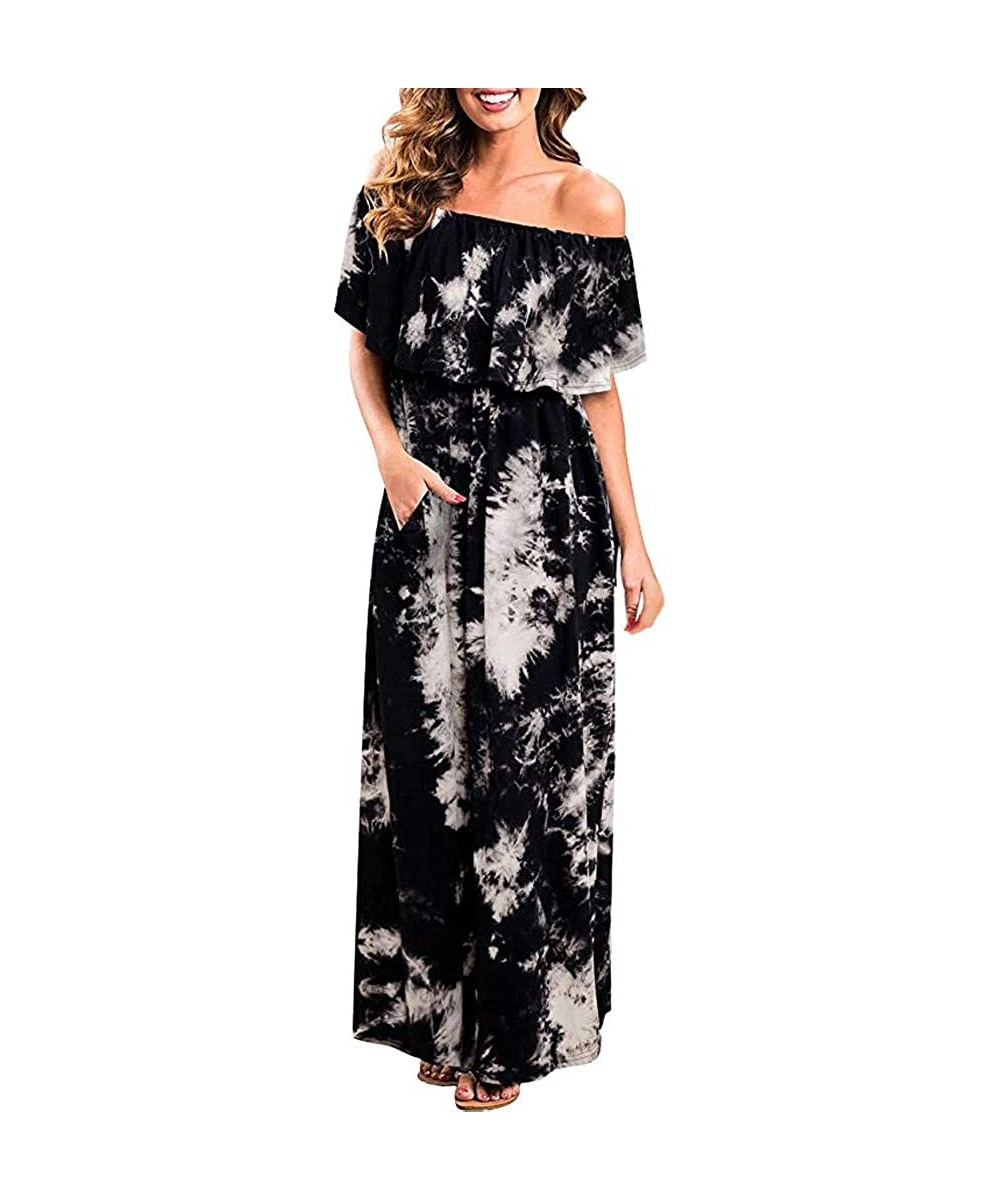 Racing Women Plus Size Dress Cocktail Evening Party Shirt Dress Beach Sundress for Summer Casual Mini Dress - A-black - C1197...